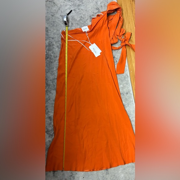 Reformation Orange Cut Out Tie Front Maxi Dress - Picture 7 of 8